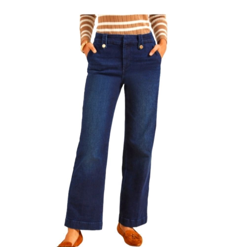 Talbots wide leg dark wash jeans